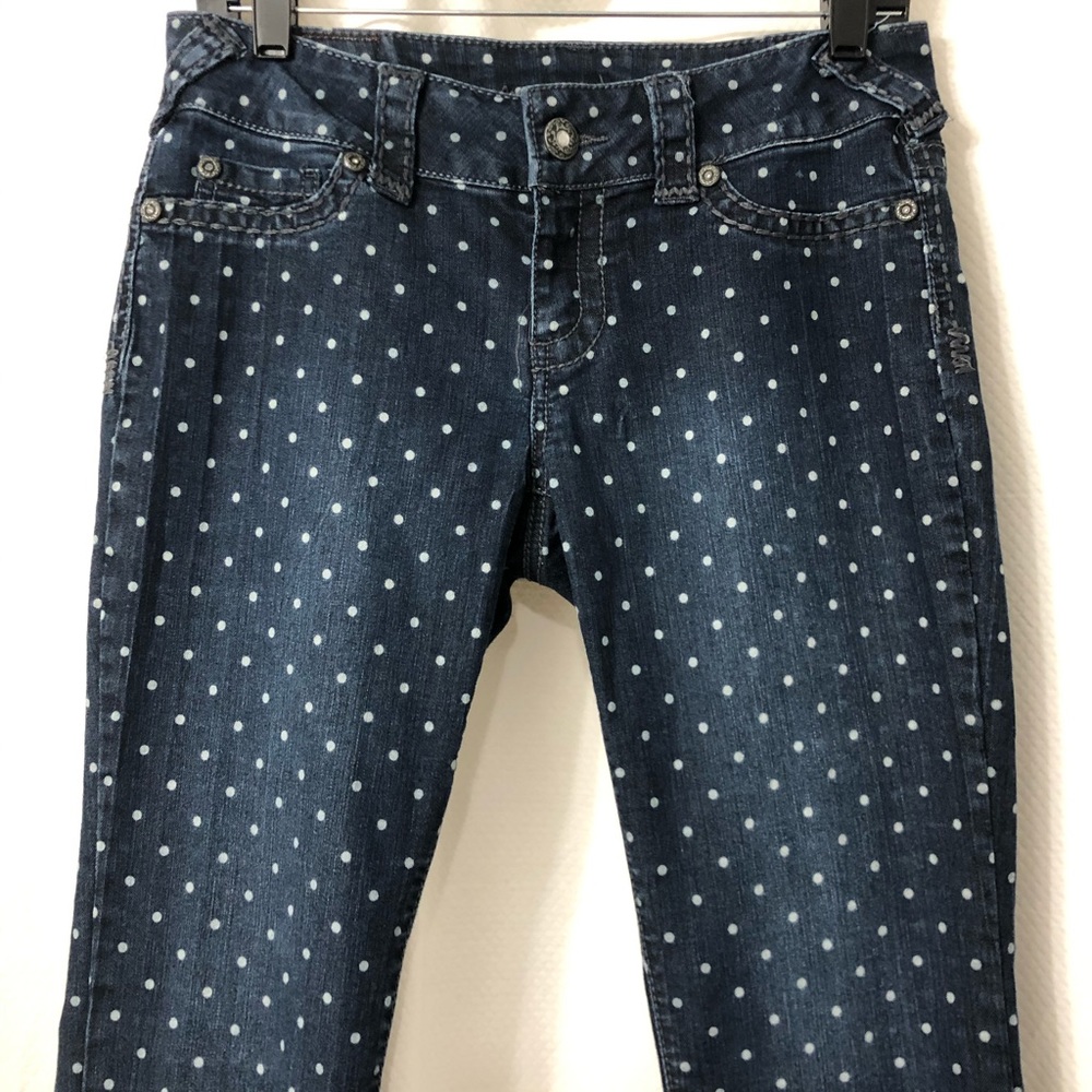 Maurices Polka Dot Low Rise Denim Jeans